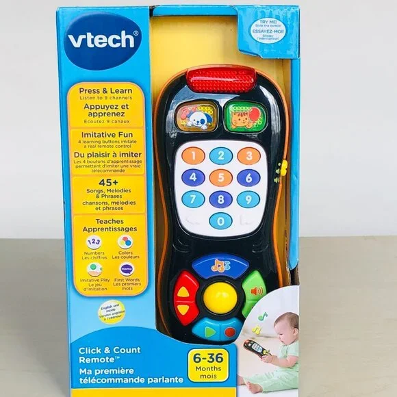VTech Click & Count Remote My First Talking Remote Control (English) New in Box - Picture 5 of 16